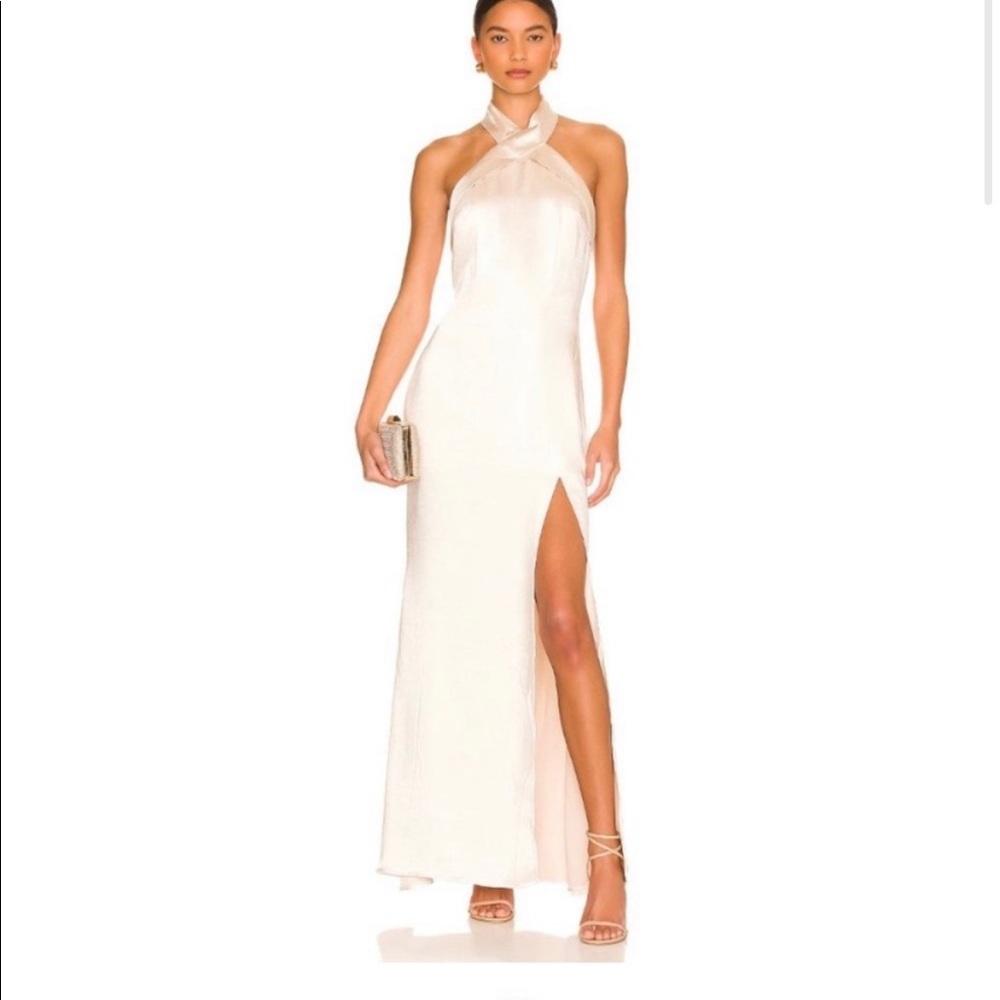 Elliat x Revolve Larina Maxi Gown Dress in Pearl